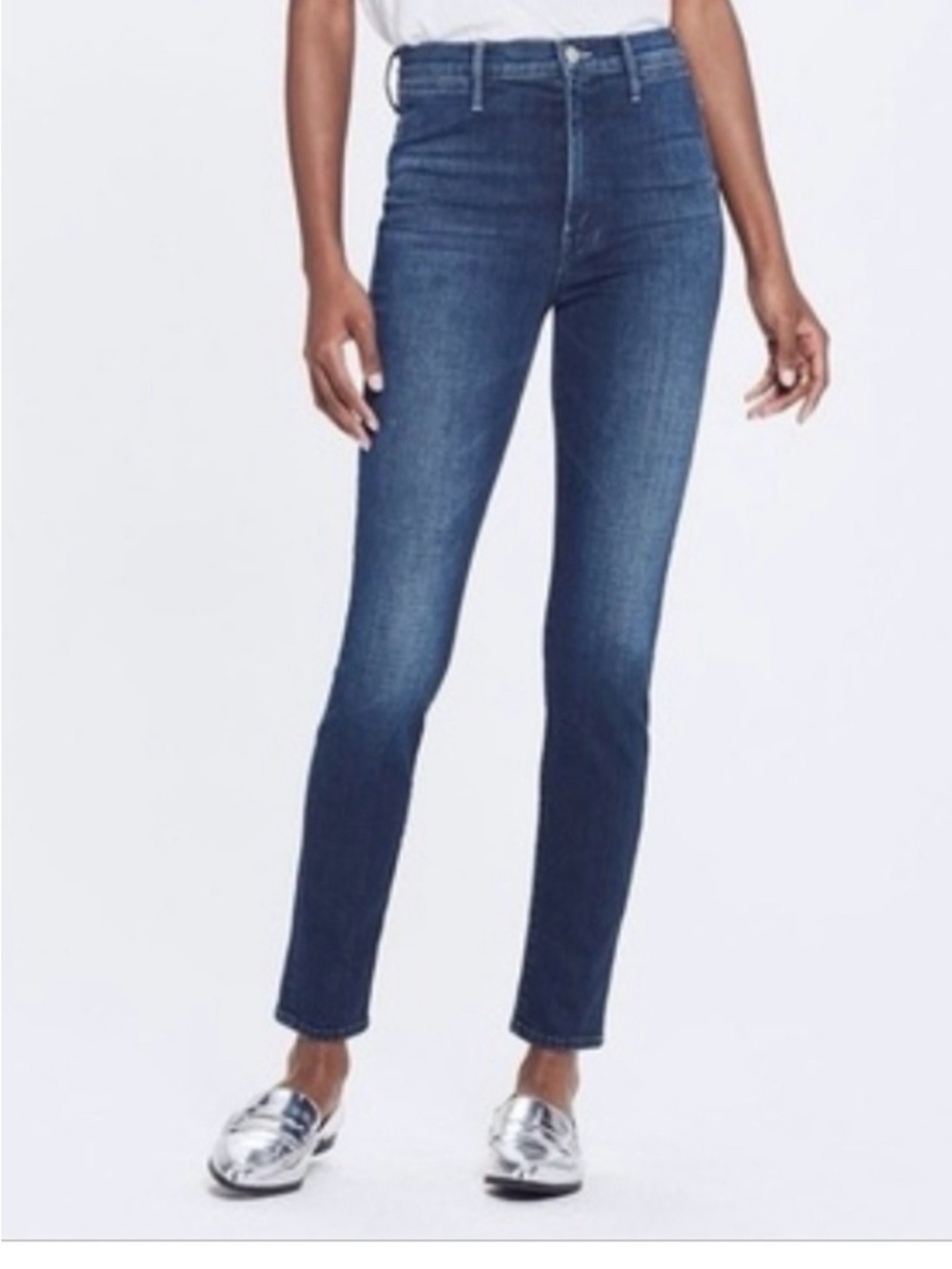MOTHER Dark Wash The Swooner Coin Pocket Jeans